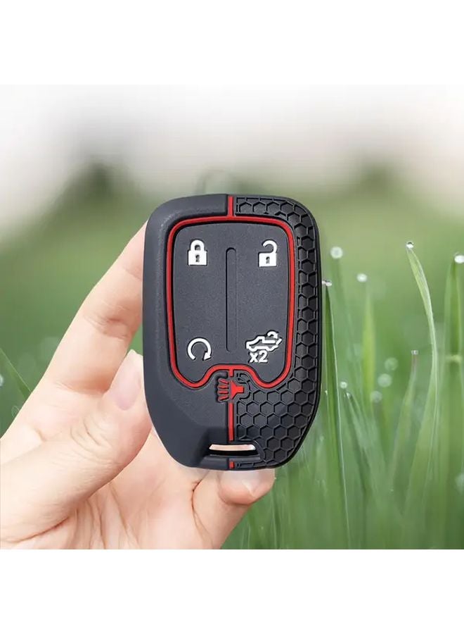 Black Silicone Key Fob Case Cover for Chevrolet Silverado Suburban GMC Sierra Terrain Acadia 2020 2021 2022 - Image 3